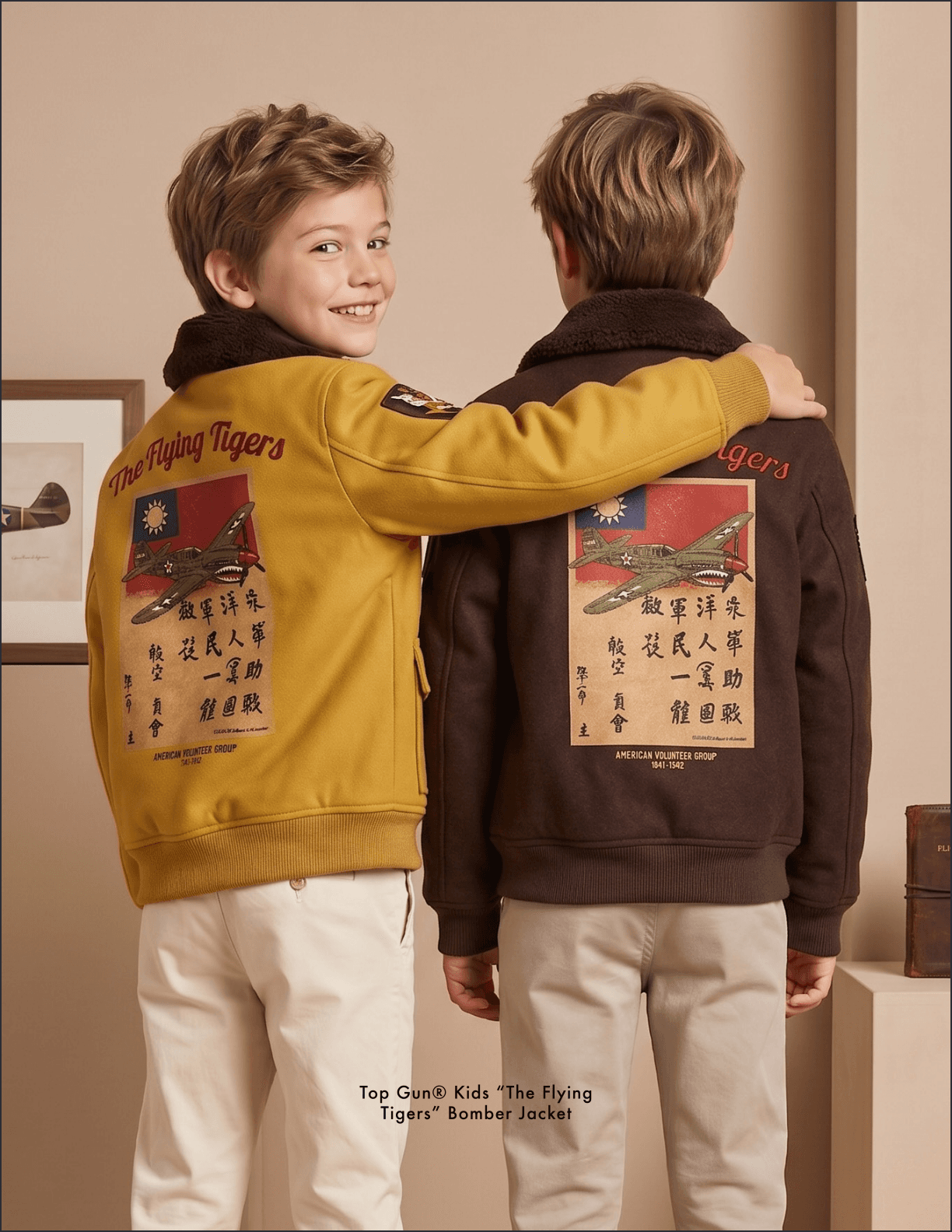 Top Gun Kids Flying Tigers Bomber Jacket